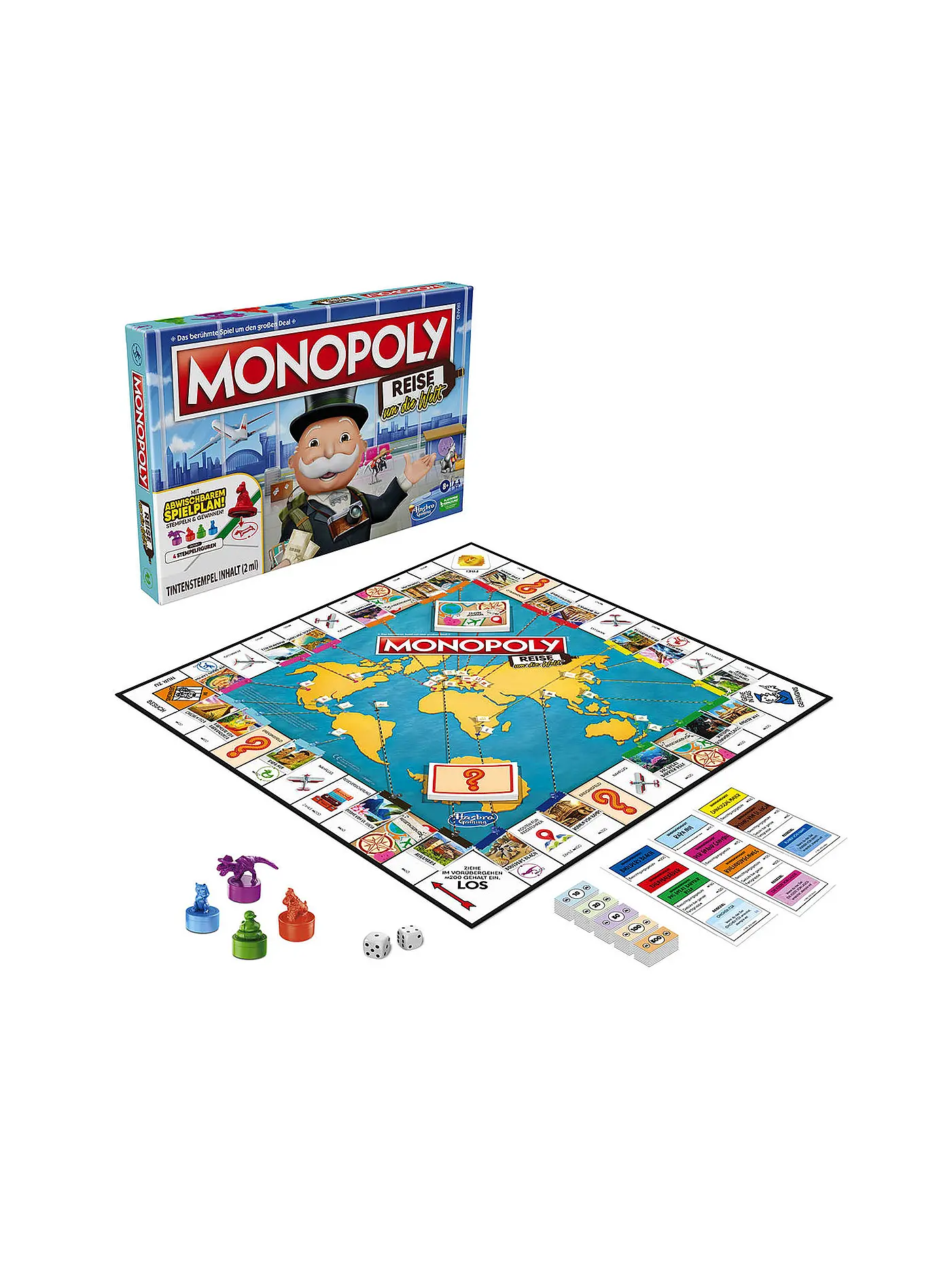 HASBRO | Brettspiel -  Monopoly Reise um die Welt | 